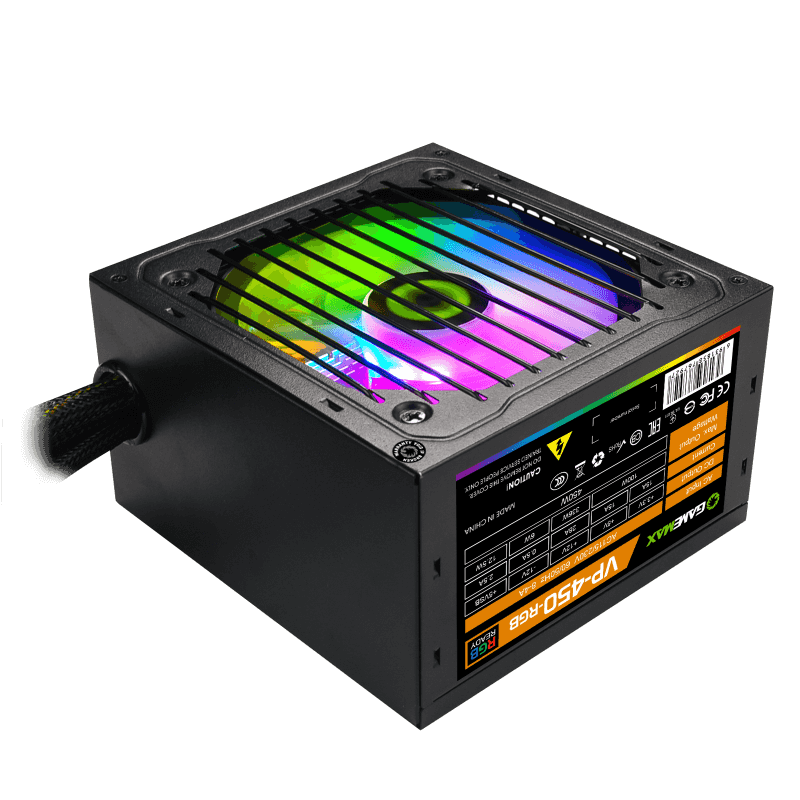 Блок питания ATX 450W GameMax VP-450-RGB 80+, Ultra quiet