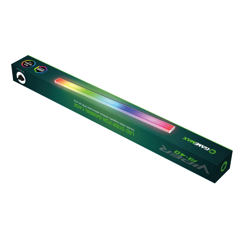Планка декоративной светодиодной ARGB подсветки GAMEMAX, Viper AR40, 40см, магнитное крепление